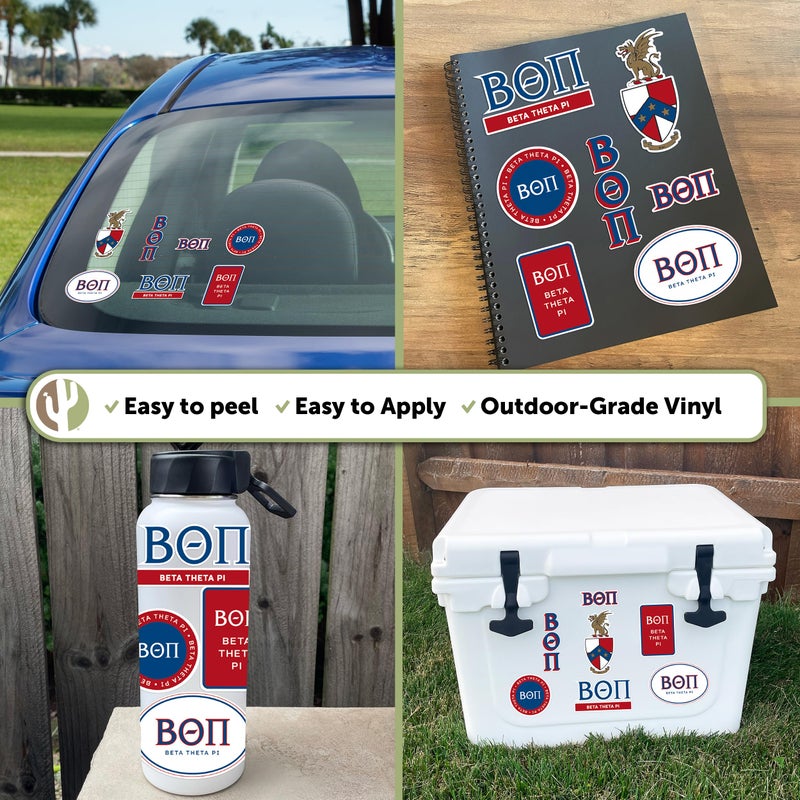 Desert Cactus Beta Theta Pi Standard Sticker Sheet Decal Laptop Water Bottle Car (Full - Standard) - Image 2